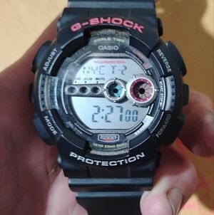 Casio G-Shock Dual Display Black and Red Watch